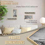 Natural Solid Wood 6x12 Picture Frame, Display 6 x 12 Inch Picture Poster Photo, Vertical & Horizontal Wall Hanging - 2 Pack/Natural/6"x12"