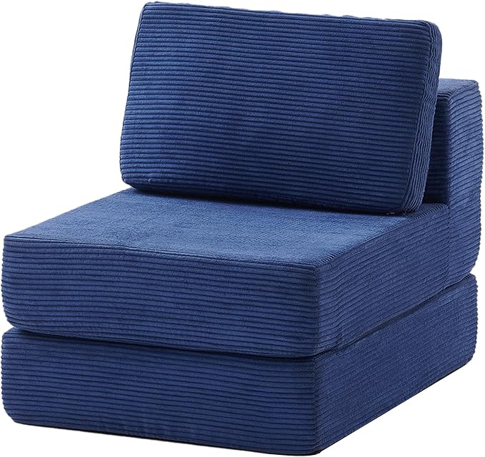 FILUXE Modular Sectional Sofa, Modern Modular Sofa Couch with Deep Seat，Comfy Cloud Couch, Sectional Couches for Living Room, Bedroom and Apartment，1-Seater，Navy Blue