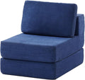 FILUXE Modular Sectional Sofa, Modern Modular Sofa Couch with Deep Seat，Comfy Cloud Couch, Sectional Couches for Living Room, Bedroom and Apartment，1-Seater，Navy Blue