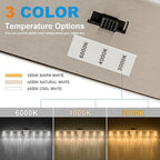 SineRise 7-Light Brushed Nickel Vanity With 3 Color Modes (3000K/4000K/6000K), Eye Protection LED Bathroom Fixture, Dimmable Modern Wall Light Over Mirror With Clear Glass Shade