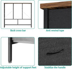 Wide TV Stand for Bedroom, Dresser with 9 Deep Drawers, Fabric Storage Cabinet, Modern Chest of Drawers for Closet, Nursery, Living Room（Black）