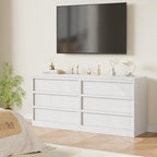 GarveeHome 3 Drawer Dresser for Bedroom, White Nightstand 3 Chest of Drawers with Large Storage, Small Modern Bedside End Table for Living Room, Nursery, Entryway