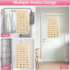 Hanging Jewelry Organizer for Closet with Swiveling Hanger, 17 x 30 In, 80 Clear Pockets Jewelry Organizer Hanging for Jewelries, Earrings, Accessories (Beige)