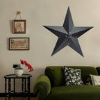 JoyEvy 36" Large Barn Star-Black Barn Star Outdoor Decoration-Metal Stars for Outside Texas Stars Art Rustic Vintage Western Country Home Farmhouse Primitive House Decor- Primitive Wall Décor