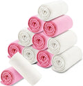 Newwiee 24 Pcs Fleece Throw Blankets Bulk 50'' x 60'' Oeko-tex Standard 100 Certified Spring Outdoor Wedding Guest Blankets Lightweight for Sleepover Donation Lap Pet Sofa Home (Light Pink/White)