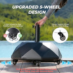 HOMSHADE H16 Patio Umbrella Stand Base with 5 Wheels - 127lbs Heavy Duty Rolling Weights Outdoor Market Umbrella Base, Refillable High-Density HDPE Materia Weights Stand for Outside Patio