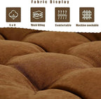 Large Floor Pillow Cushion for Adults Meditation Cushion Large Floor Sitting Soft Seat Pillow for Tatami Living Room Yoga Chatting 22x22 Inch Brown