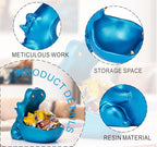 Hippo Statue, Hippo Resin Furniture Ornament Sculpture, Suitable for Home Decor, Desktop Hippo Candy Bowl, Entryway Table Storage Vessel, Storage Box (Blue)