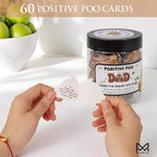 Positive Poo Gifts for Dad Jar – Funny for Dad, 60 Poop-Themed Affirmations, Christmas Gag Gifts for Dad, White Elephant Gift, Emotional Support Jar for Dads, Husbands & Bonus Dads