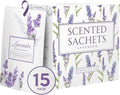 15 Pack Lavender Sachets for Drawers and Closets, Scented Sachets for Drawers, Closet Freshener Sachet for Drawers to Refresh Any Space, Lavender Sachet Bags, Scented Drawer Fresheners for Dresser
