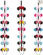 Fancheer 3Pcs Mouse Ears Headband Holder Hair Accessories Storage Headpiece Hanger Organizer Hanging Wall Display Decor