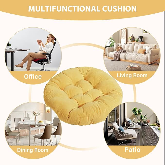 Tiita Outdoor Cushions Square Floor Pillow Thicken Tufted Seat Pad Large Floor Cushion for Yoga Meditation Living Room