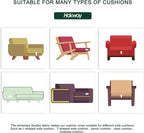 Hokway Stretch Couch Cushion Slipcovers Reversible Cushion Replacement Slipcovers Sofa Cushion Covers(Gray, 2)