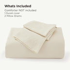 Bedsure 100% Rayon Derived from Bamboo Duvet Cover King Size - Lightweight Silky Cooling Comforter Cover Set for Hot Sleepers, Breathable & Moisture-Wicking Bedding Set, Light Beige