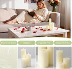 36 Pack Ivory Pillar Candles Bulk Set, 2x3 2x4 2x6 Inch - 12 Each Size, Dripless Smokeless Clean Burning for Wedding Centerpieces, Home Decor, Church, Romantic Ambiance！