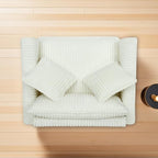 ERYE Living Room Accent Chair, Modern Corduroy Upholstered Chair Wider Seat Cushion Leisure Armchair W/2 Pillows and Removable Cover for Home Apartment,Bedroom,Office