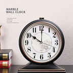 rnuie Desk Clock for Table Decor, Retro Mantel Clock Battery Operated for Fireplace Mantel, Living Room, Bedroom, Office, Desktop Decoration(Black)