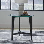 Liberty Furniture Capri Glass Top 3 Piece Set - Cocktail Table, 2 End Tables - Espresso