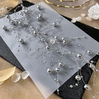 12pcs Pearl String for Wedding Centerpiece, Vase Filler and Decor for Floating Candles - Silver