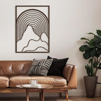 SIGNLEADER Metal Wall Art Decor Geometric Mid-Century Stripe Landscape Modern Abstract Wall Sculpture Hangings Home Decoration for Living Room, Bedroom, Bathroom, Kitchen, Outdoor - 18" Bronze