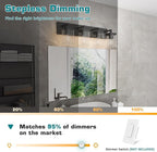 Bathroom Vanity Light, Square Design 4 Lights Morden Bathroom Lighting Fixtures Over Mirror, Black Bathroom Light Vanity Fixtures for Bathroom/Living Room/Bedroom