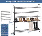 KEETDY Long 6 Tier Shoe Rack Organizer Tall Metal Shoe Organizer for Entryway Bedroom Floor Garage, Wide Shoe Shelf Storage Fits 42 Pairs Men Sneakers, Bronze