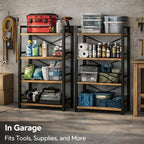 Tall Bookshelf for Small Spaces, 4-Tier Industrial Bookcase with Metal Frame and Wood Shelves, Vertical Storage Shelf for Apartments, Condos, and Small Rooms
