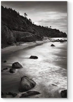Renditions Gallery Canvas Nature Wall Art Home Paintings & Prints Vintage Rocky Shore Black & White Glam Scenic Wall Hanging Artwork for Bedroom Living Room Office Kitchen - 24"x36" LT06