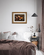 ARPEOTCY Vintage Gold Framed Wall Art Decor, 11x14 Inch Floral Picture Print Artwork, Fall Wall Art for Living Room Bedroom Office, Retro Autumn Bathroom Decor Aesthetic
