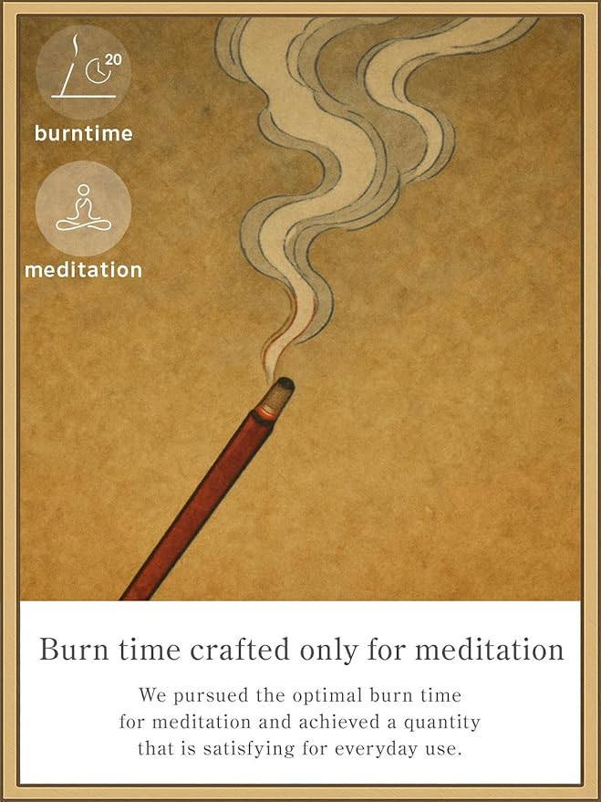 Samurai Incense Sticks, Approx. 95 Sticks ZENRED Sandalwood Purifying Meditation Low Smoke Sandalwood Aroma Made in Japan Vanilla Incense Stick Gift Gift