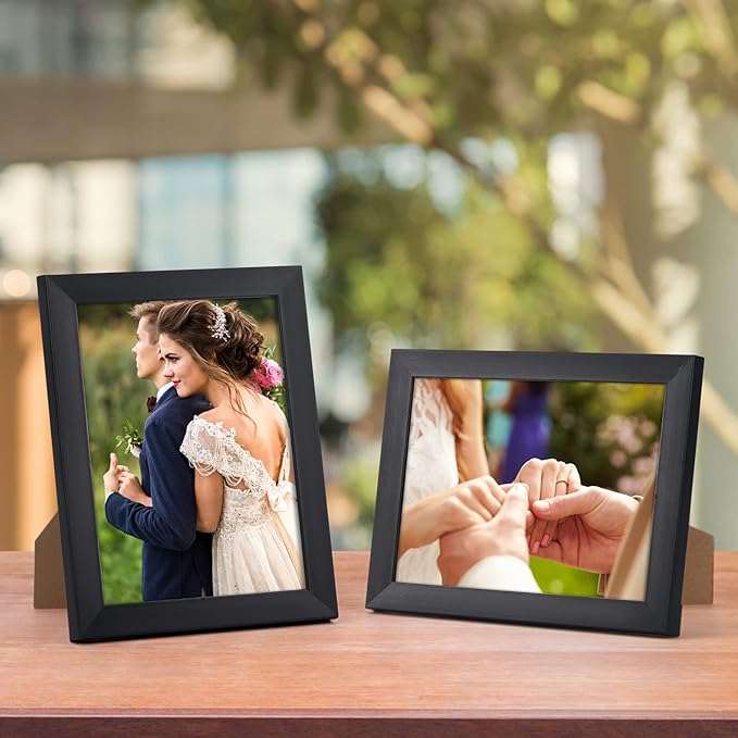 Giftgarden 6x8 Picture Frame 7 Pack, 6 by 8 Black Photo Frames Set for Wall or Tabletop Display