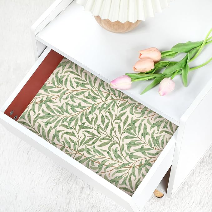 10 Sheets Drawer Liners for Dresser Scented Drawer Liners Non Adhesive Scented Paper for Fragrant Home Shelf Closet(Linen,Greenery)