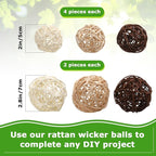 Yunsailing 36 Pcs Moss Decorative Balls for Centerpiece Bowls and Rattan Wicker Balls Handmade Moss Balls Orbs Moss Vase Filler for Garden Wedding Home Decoration