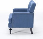 KEIKI Tufted Upholstered Accent Chair for Bedroom and Living Room, Corduroy Fabric Armchair with Plush Foam Seat, Solid Wood Frame, Classic Club Chair for Reading and Relaxing