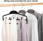 ELONG HOME Belt Hanger, Tie Rack for Closet, Sturdy Belt Organizer with 360 Degree Swivel, 11 Large Sturdy Belt Hooks, Non Slip Rubberized Belt Rack, Black