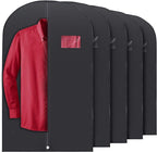 PLX 40" Black Garment Bags Suit Bag for Travel & Clothing Storage of Dresses, Shirts, Fur Coats, Jackets & Dance Costumes - Hanging Suit Cover for Men & Women Closet Storage Garment Protector