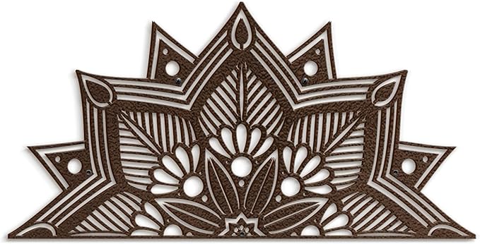 SIGNLEADER Metal Wall Art Decor Flower Minimalist Modern Abstract Wall Sculpture Hangings Home Decoration for Living Room, Bedroom, Bathroom, Kitchen, Outdoor - 24" Bronze