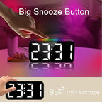 Loud Alarm Clocks for Bedrooms Heavy Sleepers, Plug-in Digital Bedside Clock with Night Light, Large Display, Dual Alarm, Snooze, Dimmable for Kids Teens Boys Girls