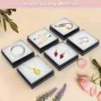 Cardboard Jewelry Black Gift Boxes 20 Pack3.5×3.5×1 inches, its apply to displaying necklaces, rings, bracelets, earrings