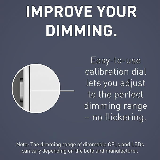 Legrand - Pass & Seymour Radiant CFL/LED Dimmer, White, 3-Pack