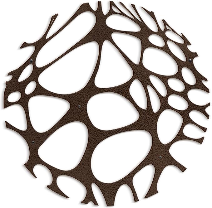 SIGNLEADER Metal Wall Art Decor Abstract Circle Minimalist Modern Abstract Wall Sculpture Hangings Home Decoration for Living Room, Bedroom, Bathroom, Kitchen, Outdoor - 24" Bronze