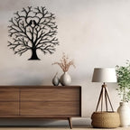 SIGNLEADER Metal Wall Art Decor Heart-Shaped Tree of Love Abstract Wall Sculpture Hangings Home Decoration for Living Room, Bedroom, Bathroom, Kitchen, Outdoor - 36" Black