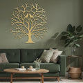SIGNLEADER Metal Wall Art Decor Heart-Shaped Tree of Love Abstract Wall Sculpture Hangings Home Decoration for Living Room, Bedroom, Bathroom, Kitchen, Outdoor - 18" Gold Gold