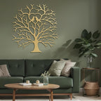 SIGNLEADER Metal Wall Art Decor Heart-Shaped Tree of Love Abstract Wall Sculpture Hangings Home Decoration for Living Room, Bedroom, Bathroom, Kitchen, Outdoor - 18" Gold Gold