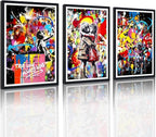 Novatique Graffiti Canvas Wall Art Street Canvas Wall Decor Colorful Pictures Prints Boy and Girl Paintings for Living Room Bedroom,24" x 36" x 3pcs