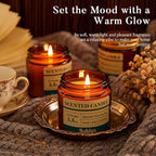 6 Pack Scented Candles as Candle Gift Set, Candle Set for Women, Long Lasting Soy Wax Amber Jar Aromatherapy Candles for Stress Relief, Home Decoration, Birthday, Valentine's Day