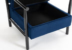 KEIKI Mid Century Modern Accent Chair with Storage, Reading Chair with Wooden Arms and Lift-up Seat for Organization