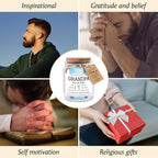 NewEleven Gifts For Grandpa - Christian Present, Grandpa Gifts From Granddaughter, Grandson - Grandpa Birthday Gift For Grandfather, New Granddad, PaPa - Bible Verse Jar