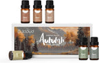JCLOUD Fall Essential Oils for Diffusers for Home, Autumn Scented Fragrance Oils Gift Set, Incl. Black Vanilla, Cinnamon & Santal Aromatherapy Diffuser Oils - Spicy, Woody & Oriental Scents, 6 * 10mL