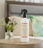 FIELD FLEUR Grapefruit Pomelo Linen & Room Spray 15.5 oz - Aromatic & Refreshing Bedding & Fabric Mist - Air Freshener for Clothes & Sofas - Notes of Grapefruit, Peach, Mint & Cassis - Made in USA